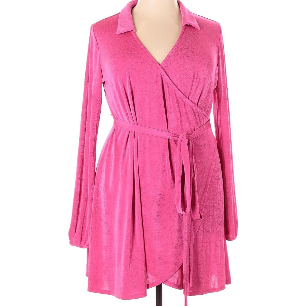 Pink Wrap Dress, Size XXL
